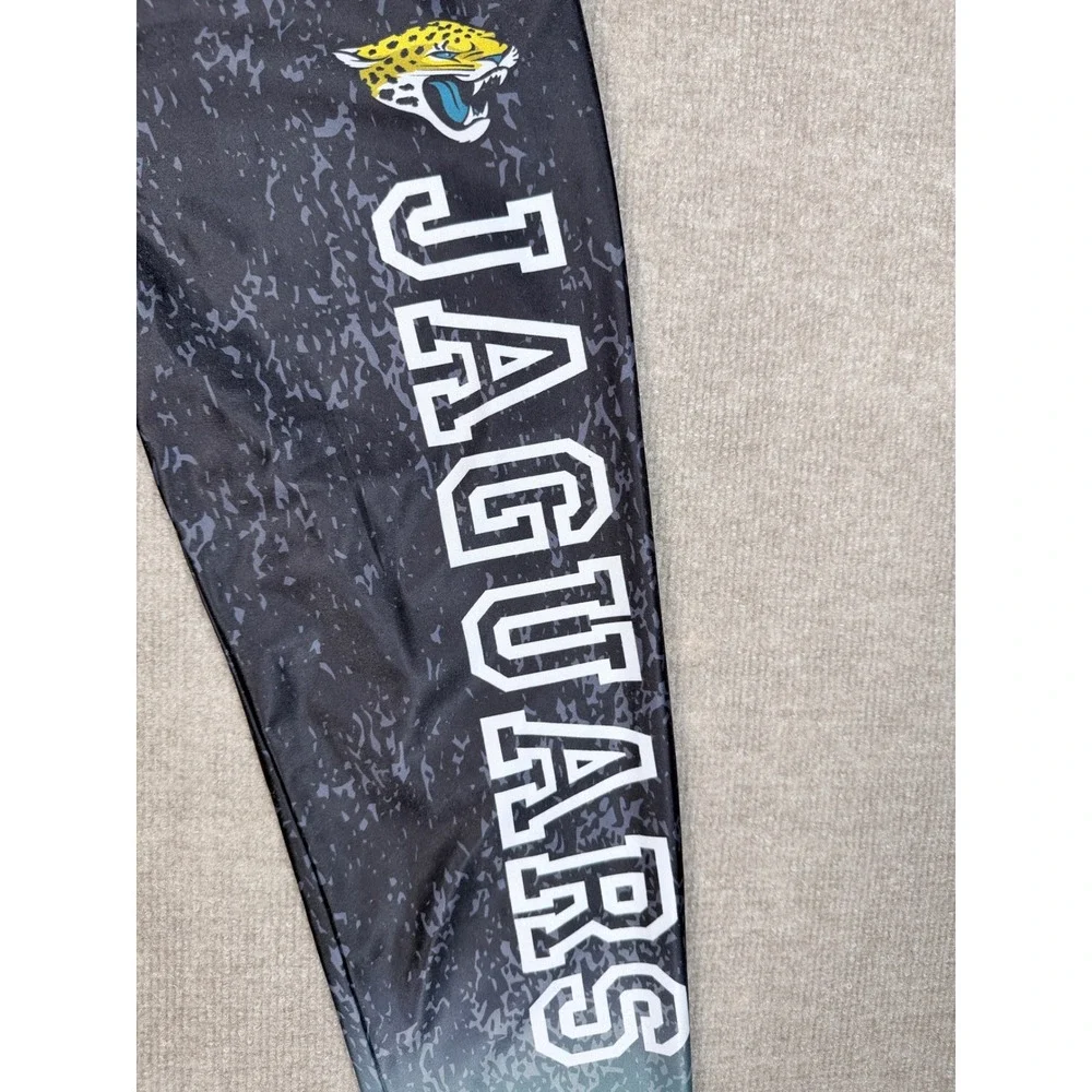NFL Jacksonville Jaguars Zubaz Leggings Womens Large Ombre Teal Grey Athletic